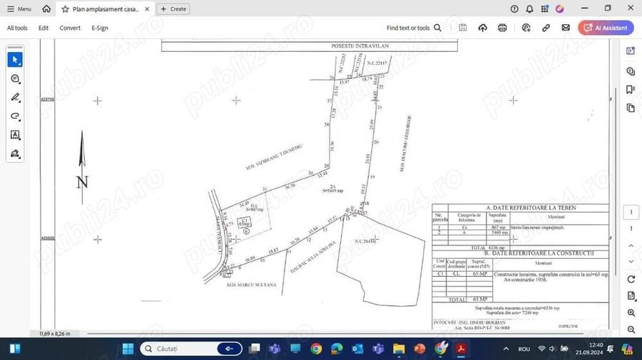 Teren de 3000 mp, în Posești