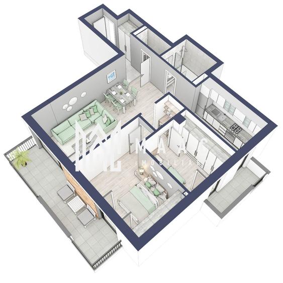 Apartament cu 3 camere în Turnișor
