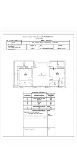 Apartament cu 2 camere decomandat în Florești