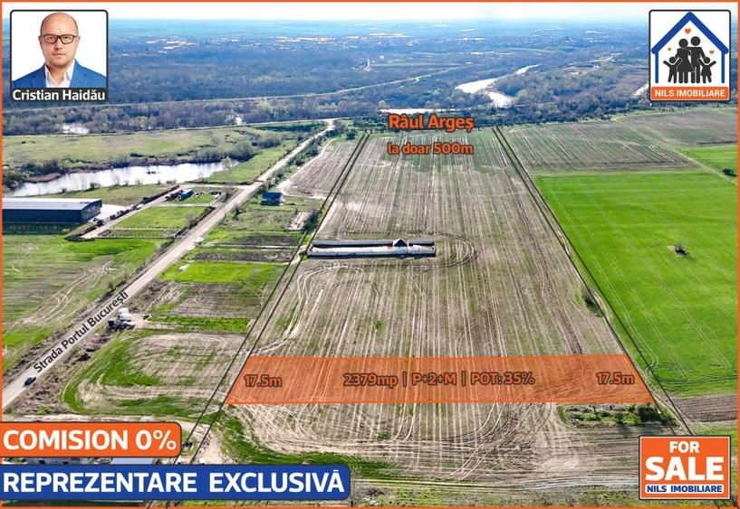 Teren intravilan de 2379 mp, în 1 Decembrie