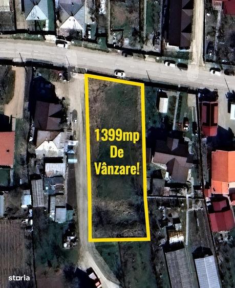 Teren intravilan Horpaz Miroslava, Iasi 1399 mp 23m deschidere asfalt - 3