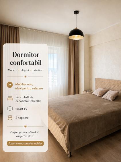 Garsonieră decomandată, mobilată în Copou