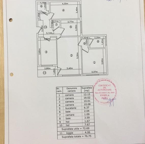 Apartament cu 4 camere semidecomandat, mobilat în Titan