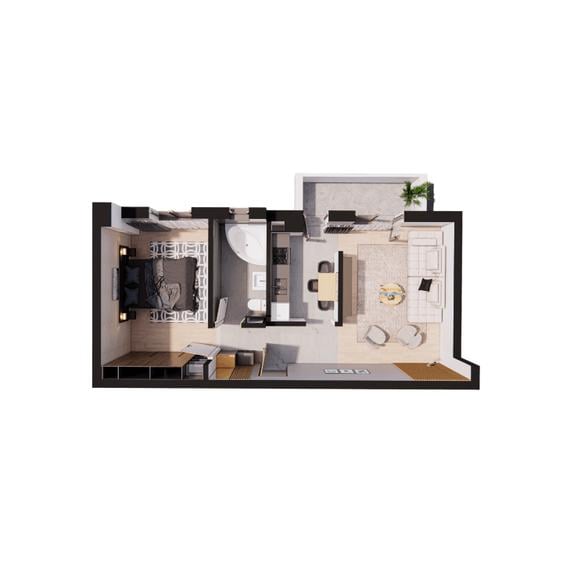 Apartament cu 2 camere decomandat în Păcurari
