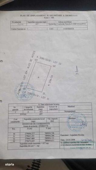 Teren de 457 mp, în Central
