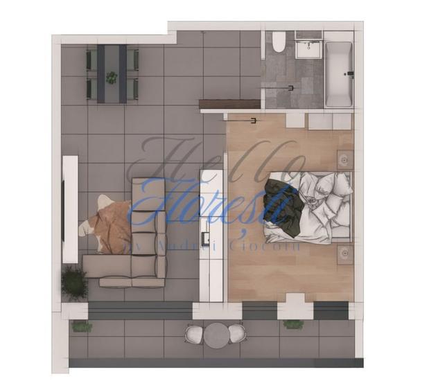 Apartament cu 2 camere decomandat în Florești — fotografia 1