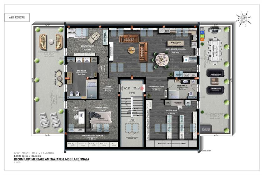 Apartament cu 4 camere în Unirii