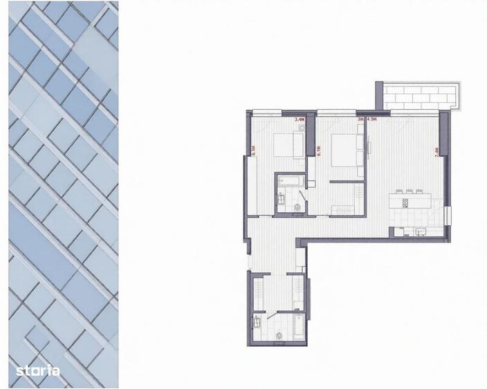 One Herastrau Towers | 3 camere mobilat si utilat premium - 5