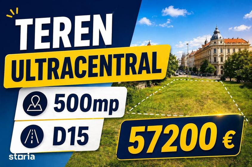 Teren de 490 mp, în Ultracentral