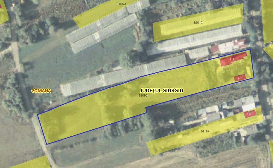 Teren Construcții intravilan de 500 mp, în Comana