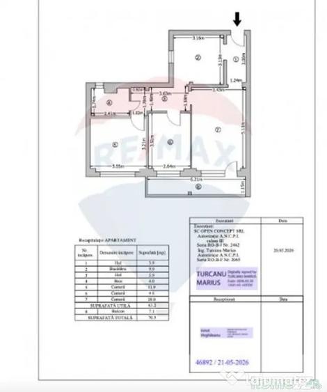 Apartament cu 3 camere decomandat în Lujerului