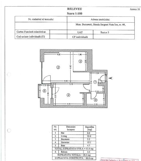 Apartament cu 2 camere decomandat în 13 Septembrie