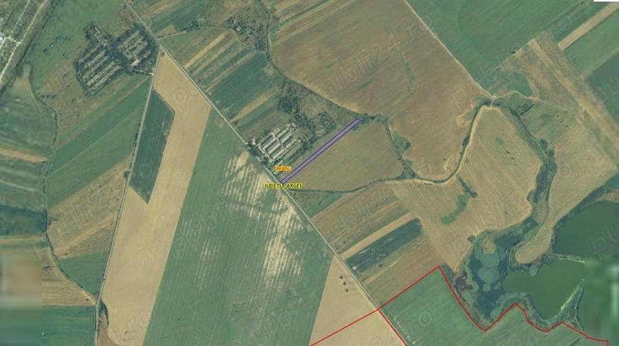Teren de 7000 mp, în Bradu