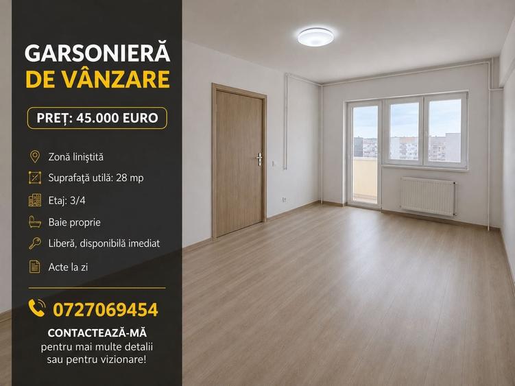 Garsonieră decomandată în Zahana