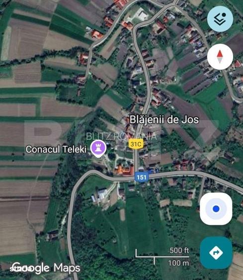 Teren extravilan,850 mp,ideal de cabana,zona Blajeni de Jos