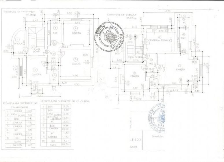 Casă individuală cu 11 camere cu Canalizare în Ultracentral