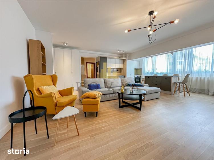 Apartament cu 3 camere semidecomandat, mobilat în Herăstrău