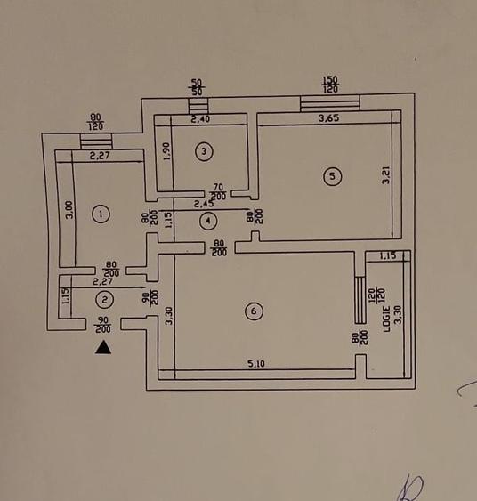 Apartament cu 2 camere în Lețcani