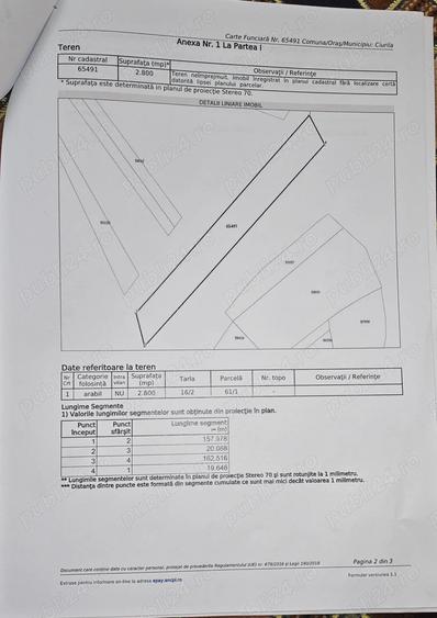 Teren de 2800 mp, în Exterior Vest