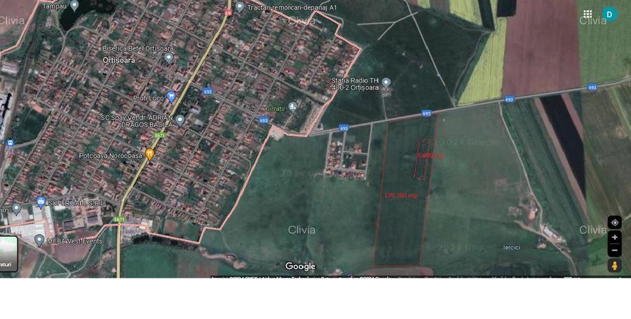Teren agricol extravilan de 9800 mp, în Orțișoara