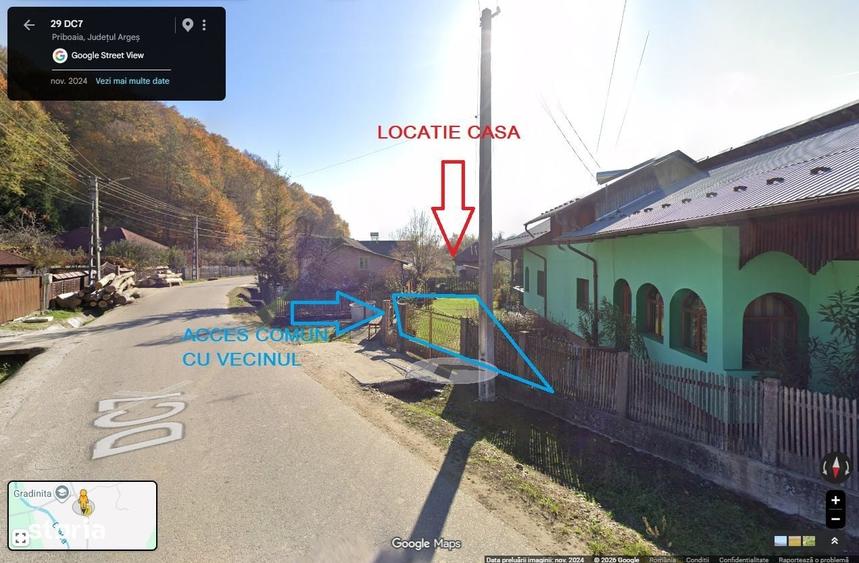 Casă cu 2 camere în Priboaia
