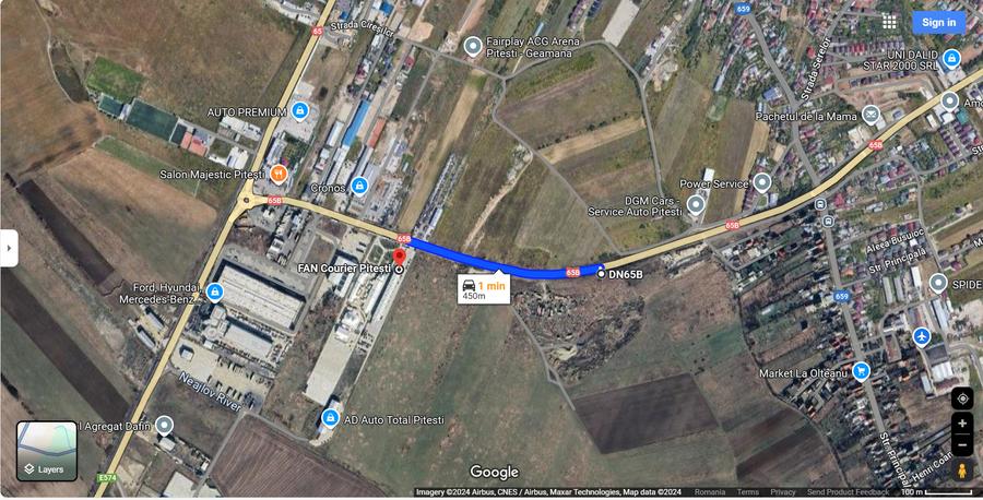Teren Construcții extravilan de 2843 mp, în Albota