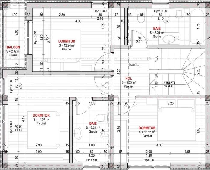 Casă individuală cu 5 camere cu Teren 265 Mp în Exterior Nord