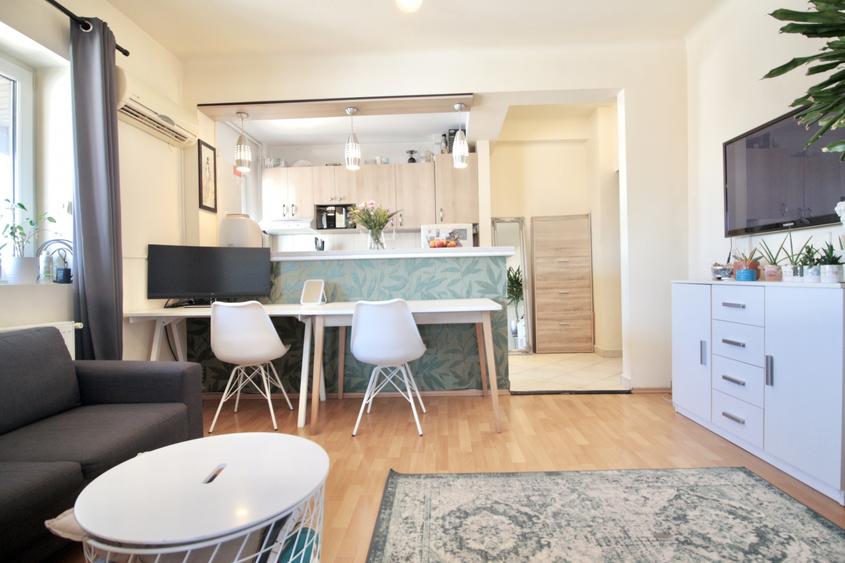 Apartament cu 2 camere decomandat, mobilat în Dorobanți