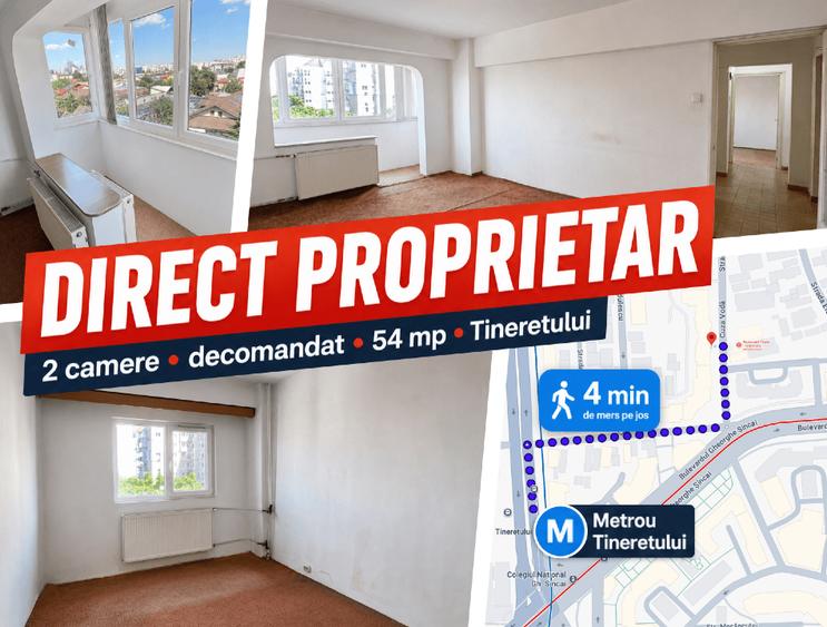 Apartament cu 2 camere decomandat în Tineretului