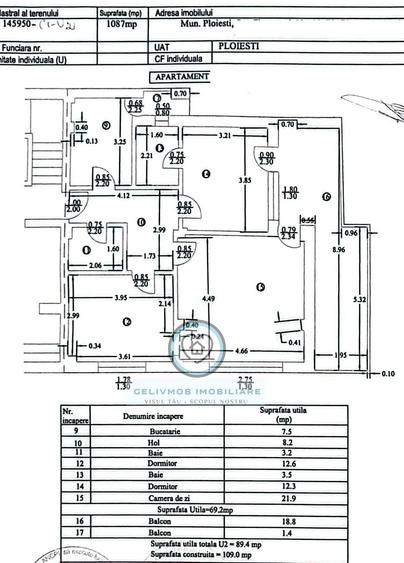 Apartament cu 3 camere decomandat în Republicii