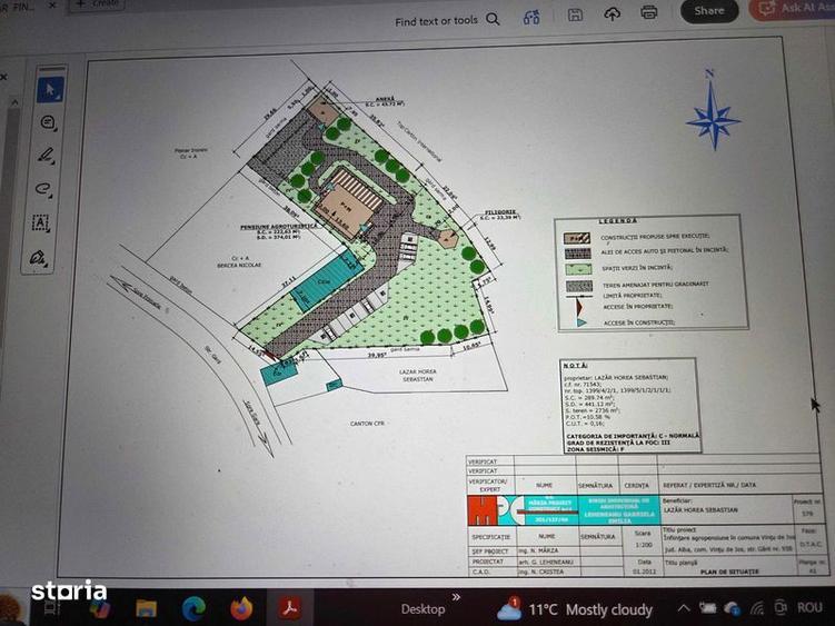 Teren de 3236 mp, în Vințu de Jos