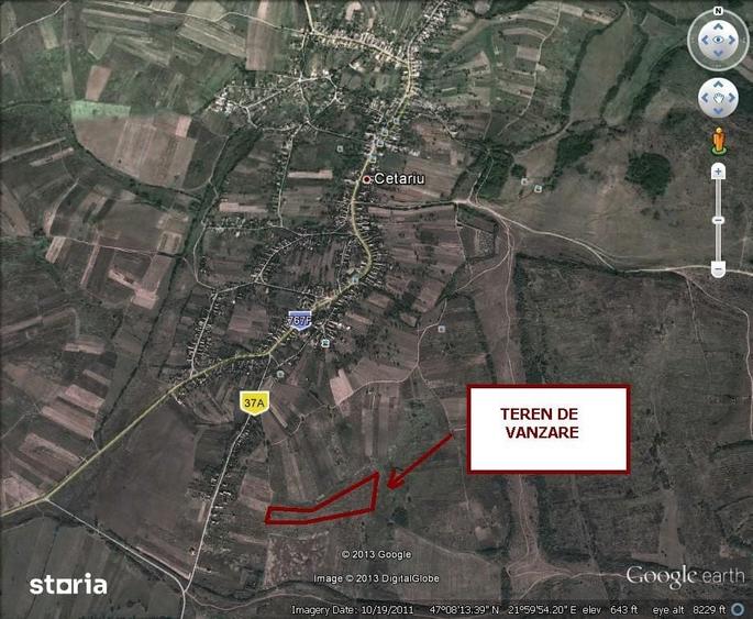 Teren de 11600 mp, în Cetariu