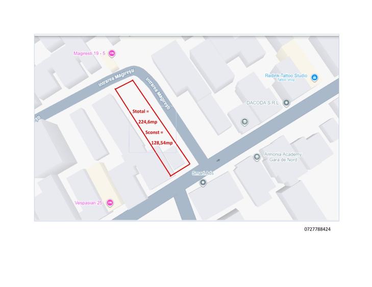 Teren Construcții intravilan de 225 mp, în Gara de Nord