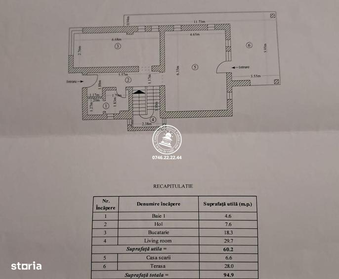 Casă cu 3 camere cu Teren 450 Mp în Podul de Fier