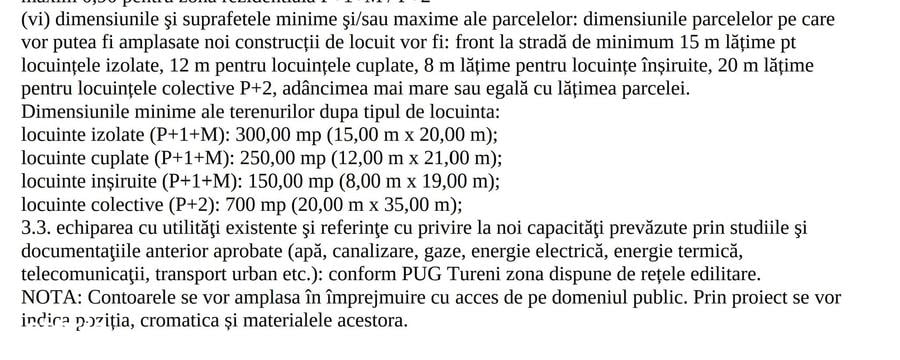 Teren de 449.03 mp, în Tureni