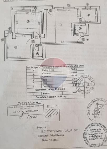 Apartament cu 3 camere semidecomandat, mobilat în Dorobanți