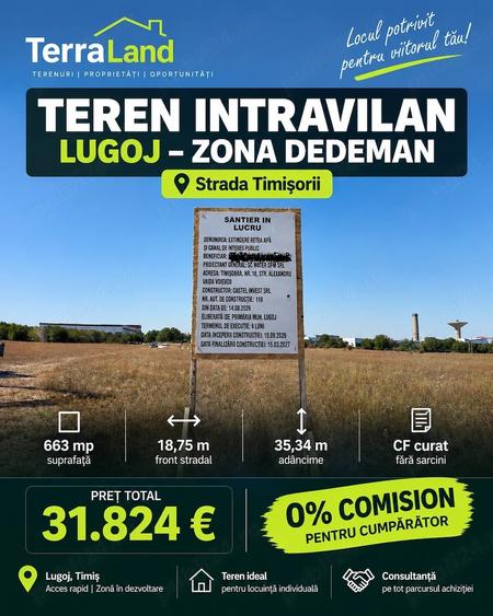 Teren de 663 mp, în Central