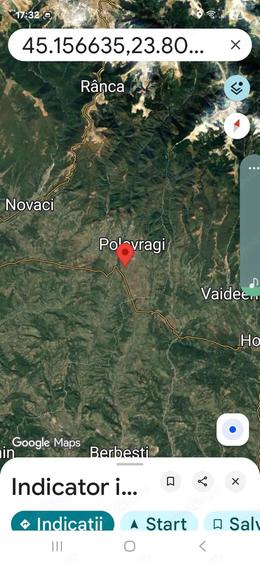 Teren de 5200 mp, în Polovragi