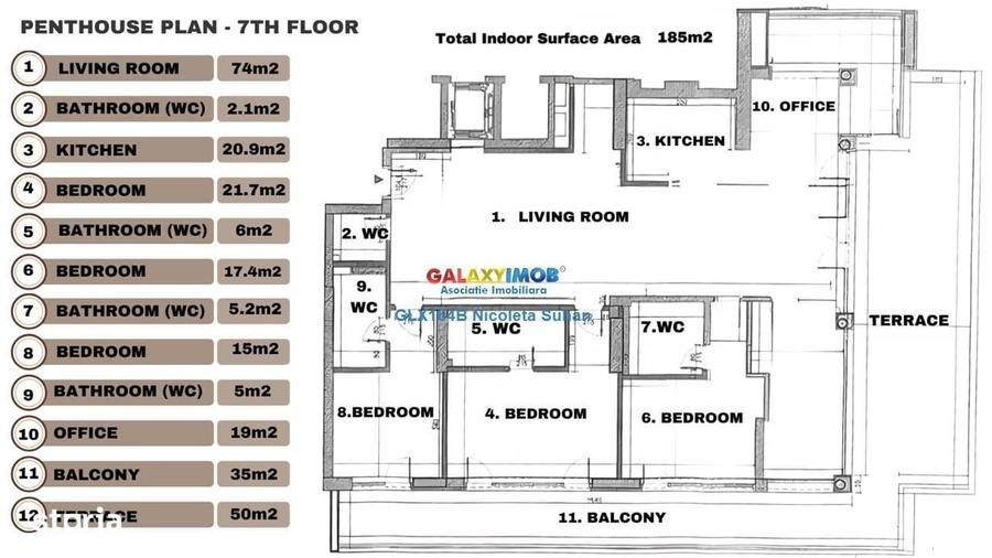 Apartament cu 4 camere în Dacia