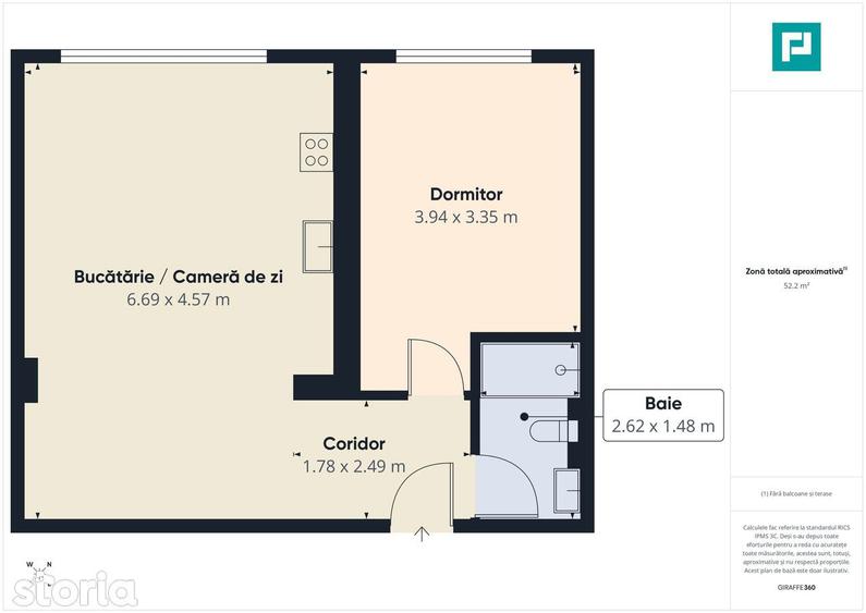 Apartament cu 2 camere, mobilat în Dumbrăvița