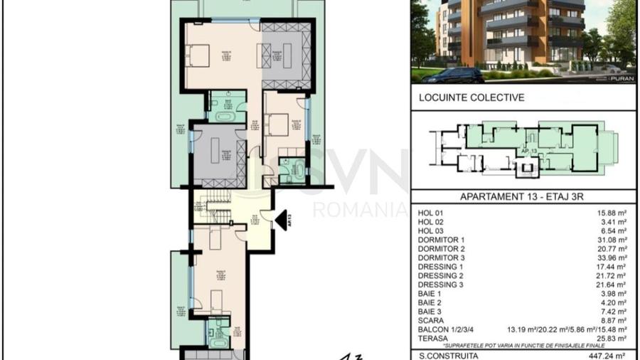 Apartament cu 7 camere decomandat în Pipera