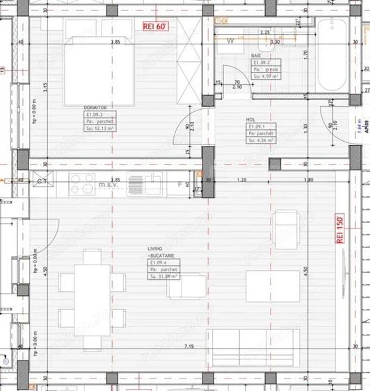 Apartament cu 2 camere semidecomandat în Girocului