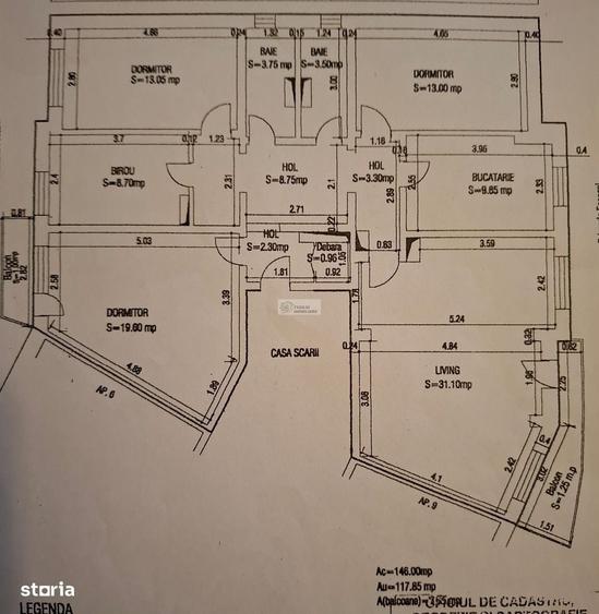 Apartament cu 4 camere în Central