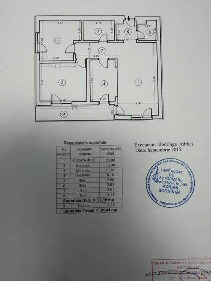 Apartament cu 3 camere în Crângași