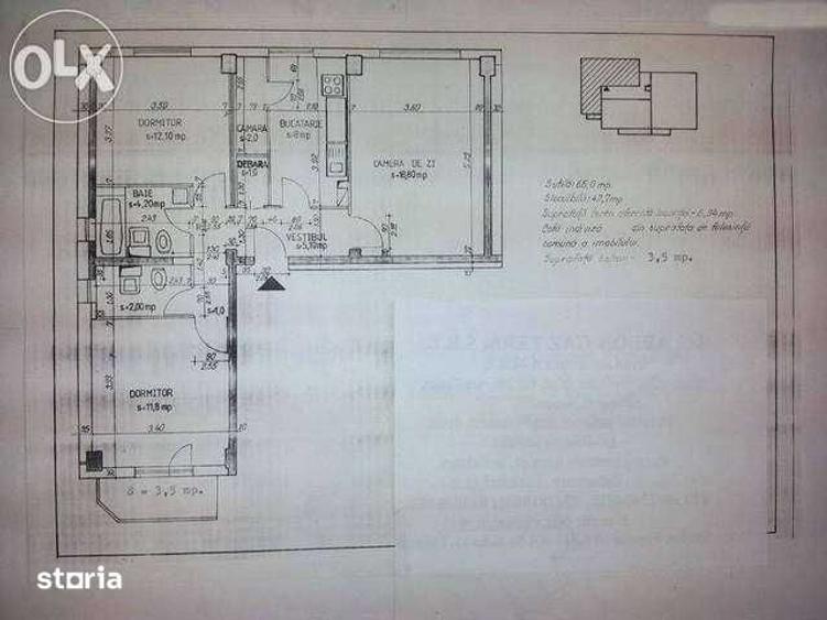 Apartament cu 3 camere decomandat în Cantacuzino