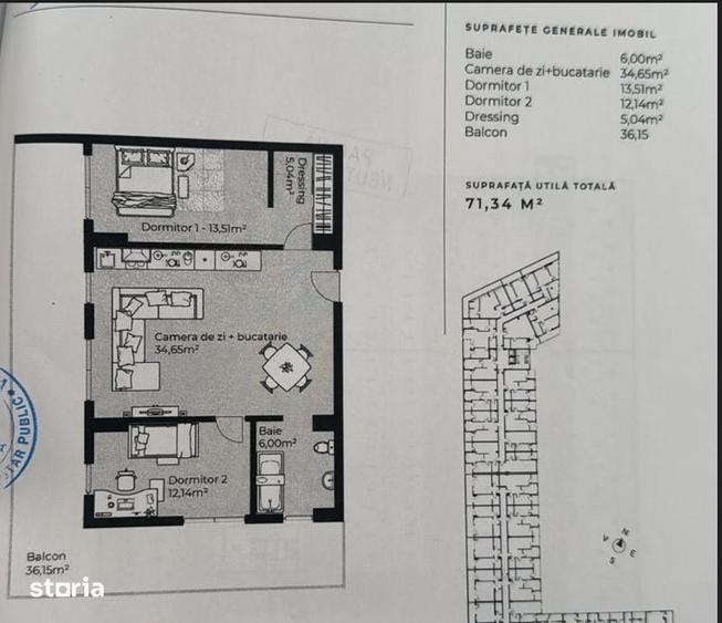 Apartament 3 camere| Finisat | Panorama |zona Sopor |Balcon generos 36 - 1
