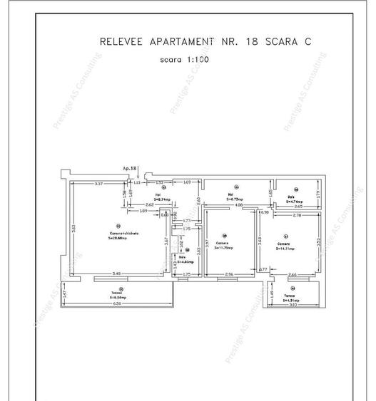 Apartament 3 camere 2 bai Torontalului de inchiriat - 11