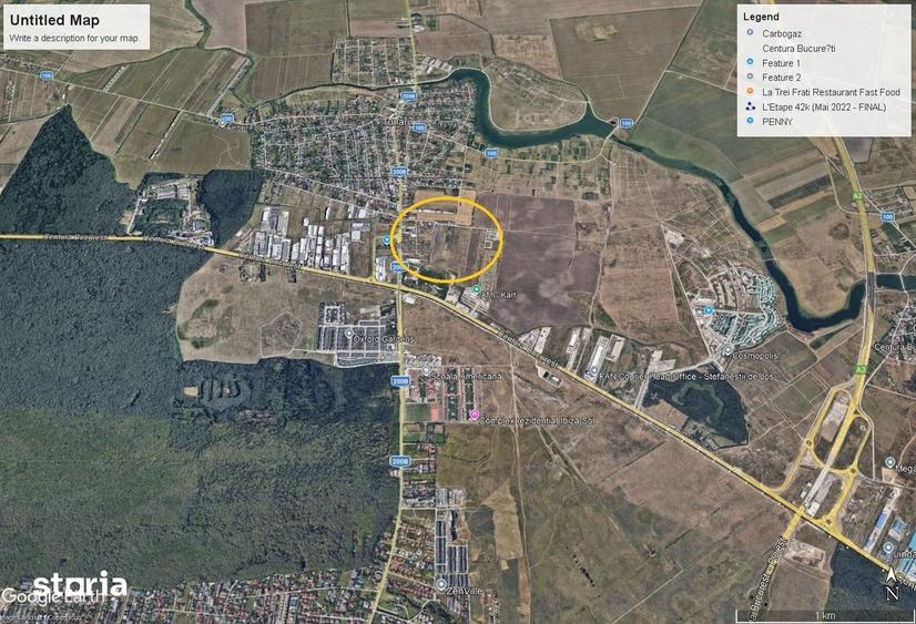 Teren de 1778 mp, în Tunari