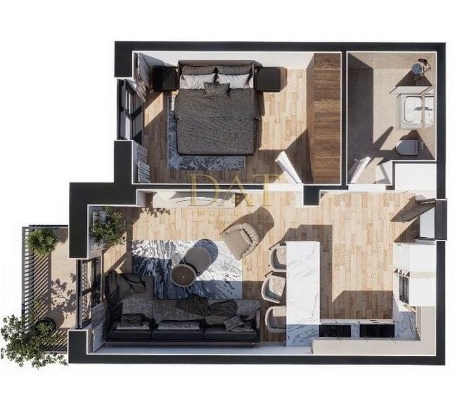Apartament cu 2 camere semidecomandat în Baciu