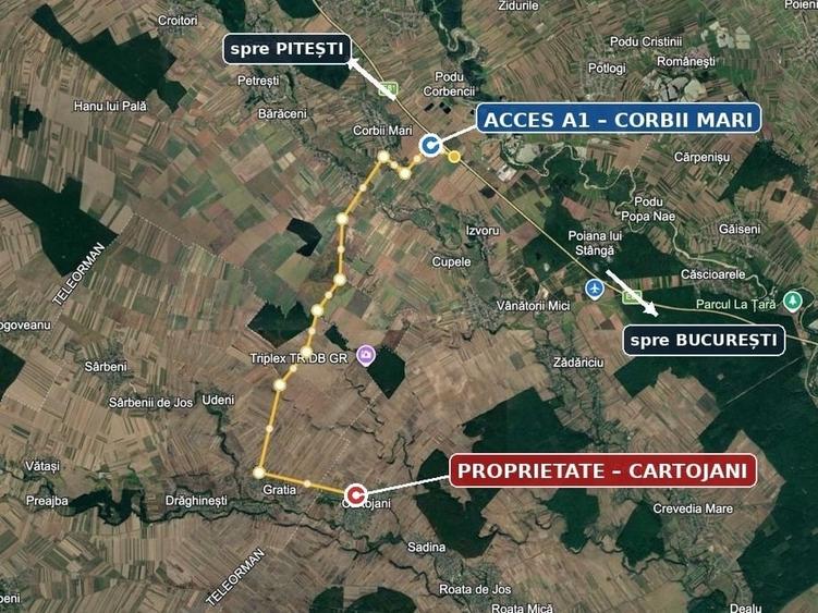 Teren Construcții intravilan de 47000 mp, în Roata de Jos